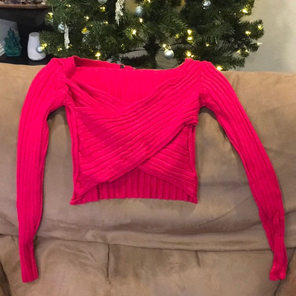 Brand new hot pink crop top